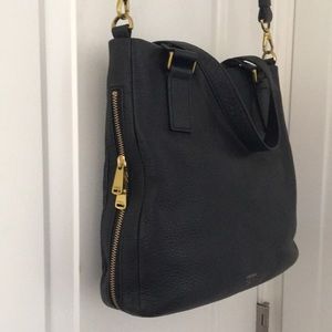 Fossil leather handbag